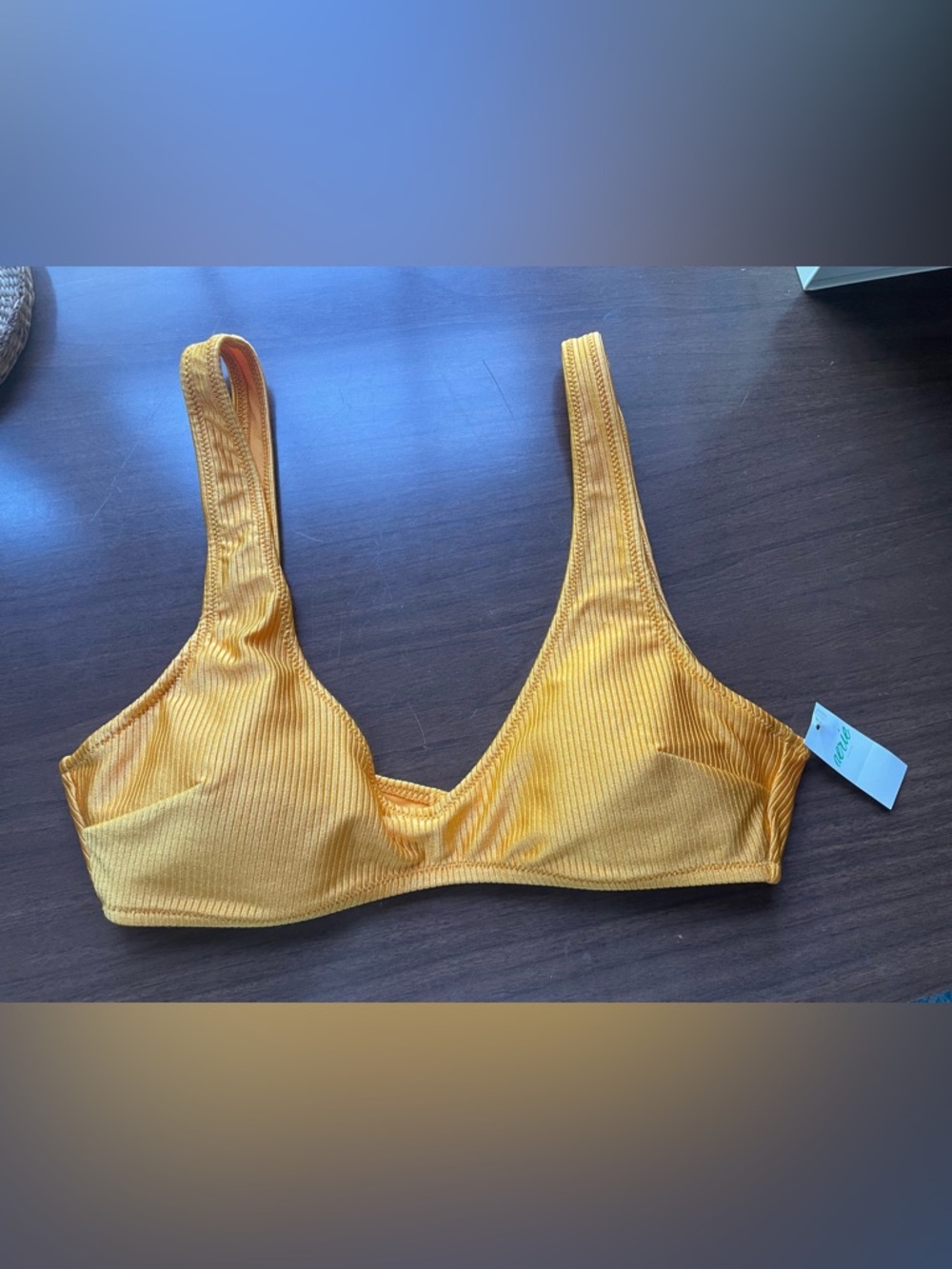 Aerie Mustard Yellow Bikini Top